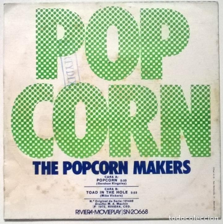 Discos de vinilo: Popcorn Makers. Pop corn/ Toad in the hole. Riviera, Spain 1972 single - Foto 2
