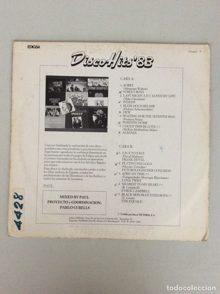 Discos de vinilo: Disco Hits &lsquo;83 - Foto 2