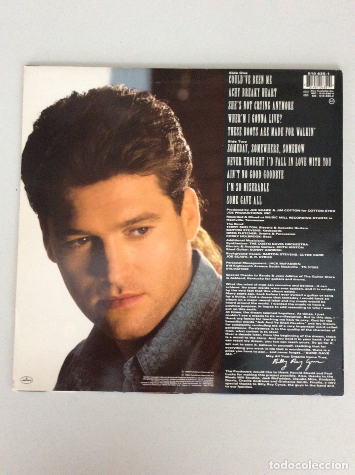 Discos de vinilo: Billy Ray Cyrus. Some gave all - Foto 2