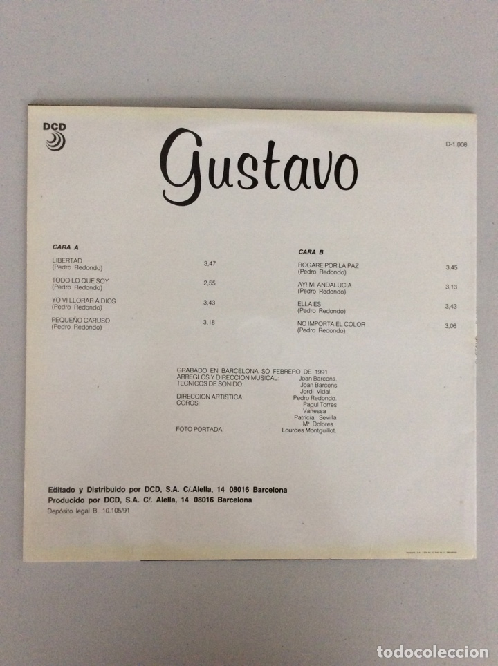 Discos de vinilo: Gustavo. Libertad. - Foto 2