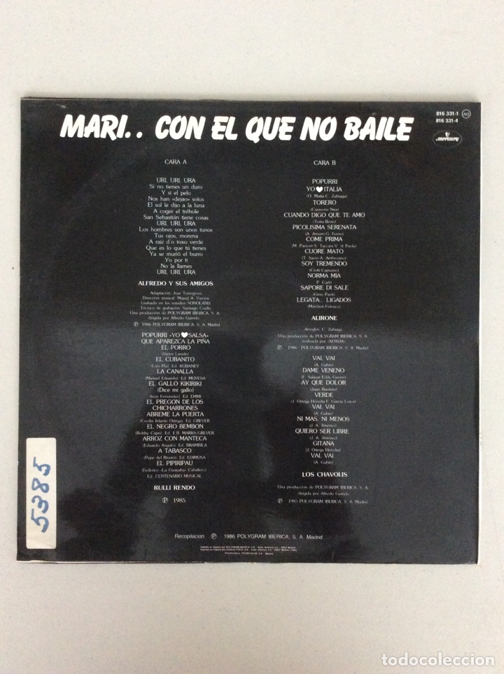 Discos de vinilo: Mari.. con el que no baile. &iexcl;Baila hasta caer! - Foto 2