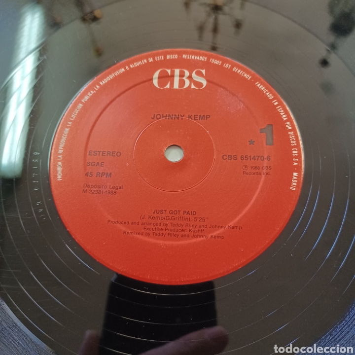 Discos de vinilo: JOHNNY KEMP - JUST GOT PAID 1988 - Foto 4