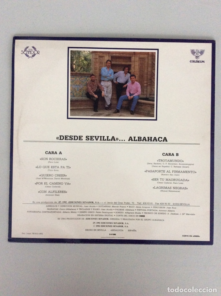 Discos de vinilo: Albahaca. Desde Sevilla - Foto 2