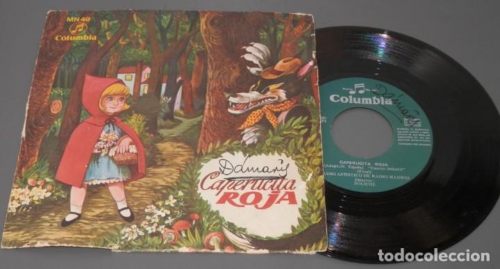 Discos de vinilo: DISCO SINGLE DE VINILLO DE LA CAPERUCITA ROJA - Foto 1