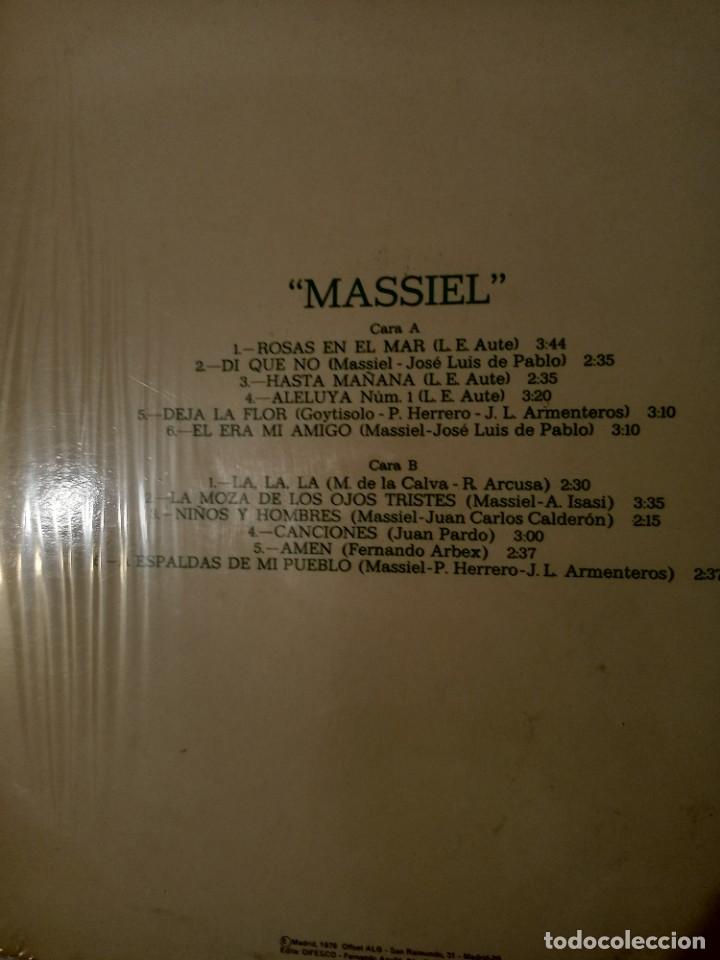 Discos de vinilo: Ter Massiel la,la,la LP 1976 rosas en mar - Foto 2 - 267836314