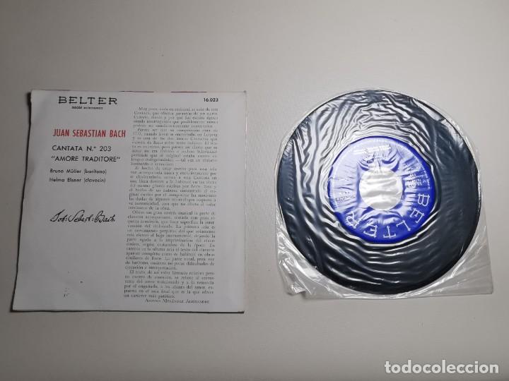 Discos de vinilo: BACH CANTATA N.203 ,AMORE TRADITORE - Foto 2