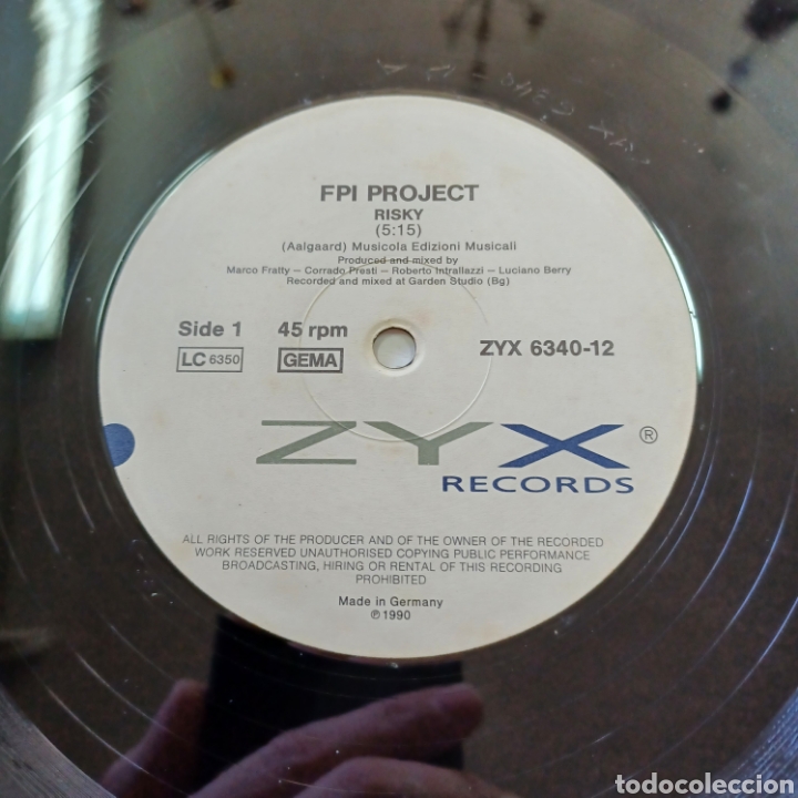Discos de vinilo: FPI PROJECT - RISKY 1990 ZYX RECORDS - Foto 3