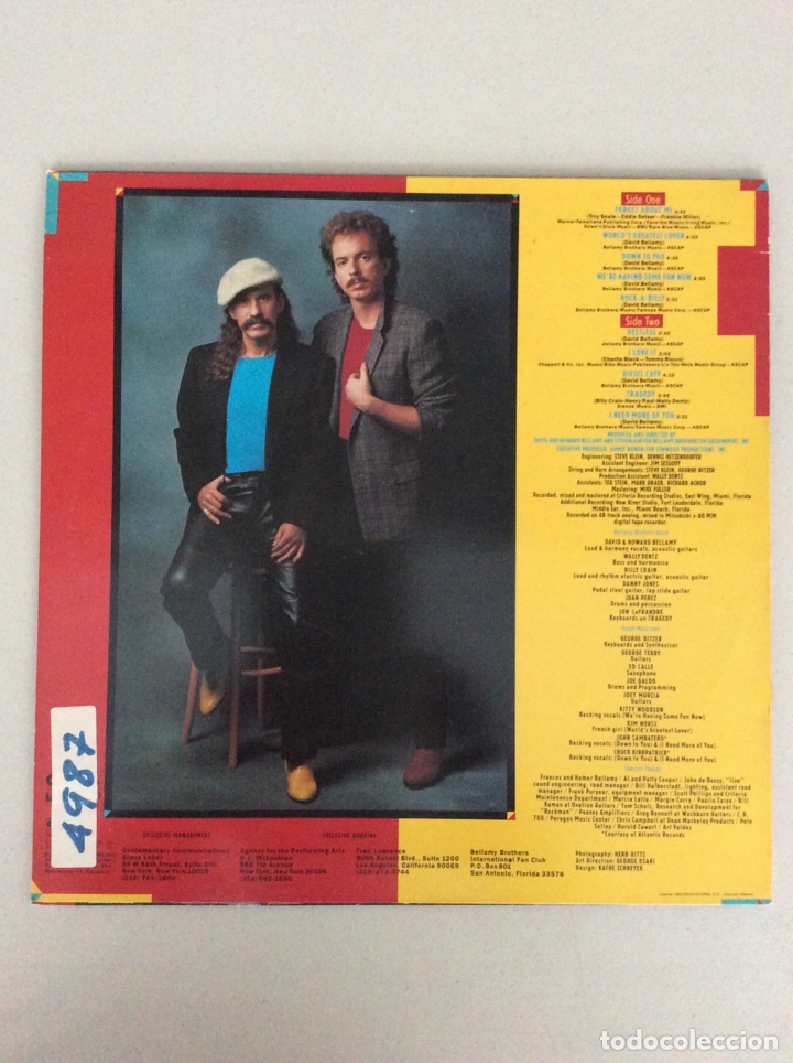 Discos de vinilo: The Bellamy brothers. Restless - Foto 2
