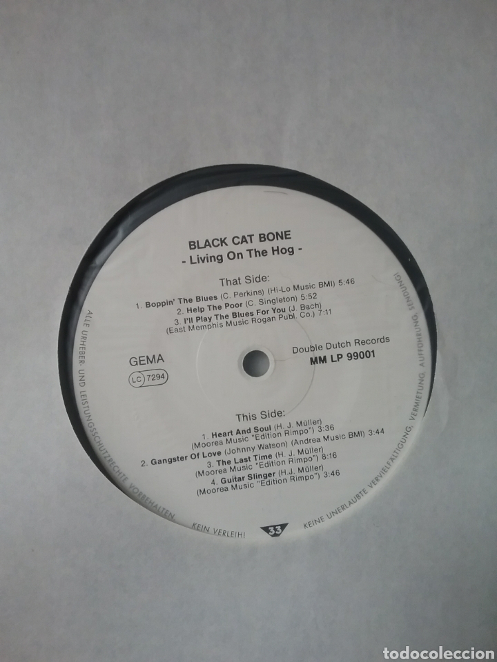 Discos de vinilo: BLACK CAT BONE 1988 Double Dutch Records - Foto 4