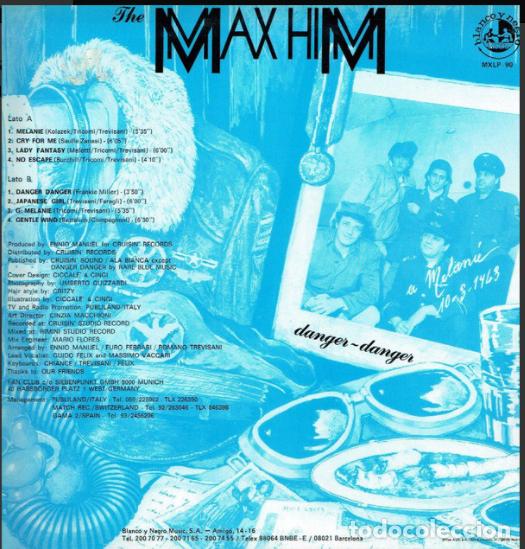 Discos de vinilo: The Max Him &lrm;&ndash; Danger Danger-SPAIN-LP-1986 - Foto 2