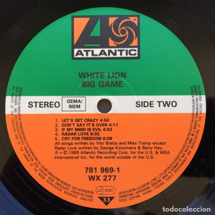 Discos de vinilo: White Lion &lrm;&ndash; Big Game Germany,1989 Atlantic* - Foto 6