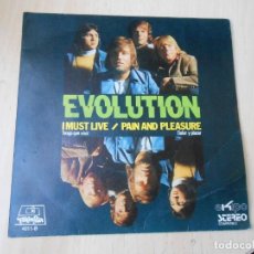 Discos de vinilo: EVOLUTION, SG, I MUST LIVE + 1, AÑO 1972. Lote 268293229