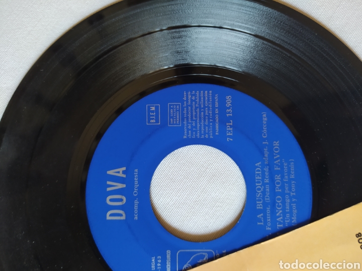 Discos de vinilo: DOVA- EP SELLO ODE&Oacute;N-SINGLE- 1963- - Foto 2