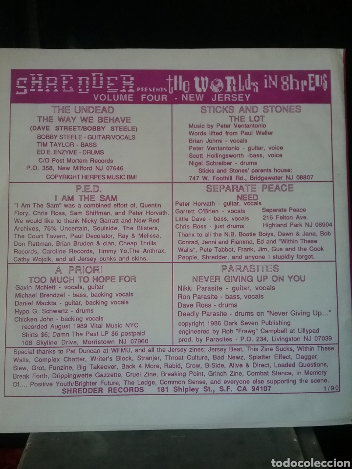 Discos de vinilo: SHREDDER Records Hardcore - Punk Series 7&rdquo; - Foto 2