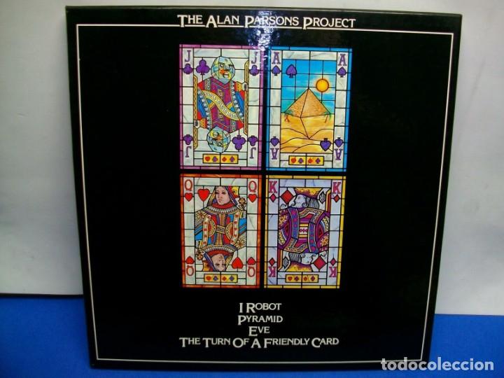 Dischi in vinile: THE ALAN PARSONS PROJECT BOX 4 LP I ROBOT, PYRAMID, EVE, THE TURN OF A FRIENDLY