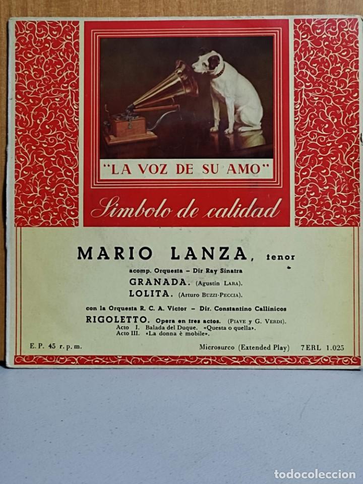 Discos de vinilo: MARIO LANZA - GRANADA / LOLITA - Foto 1