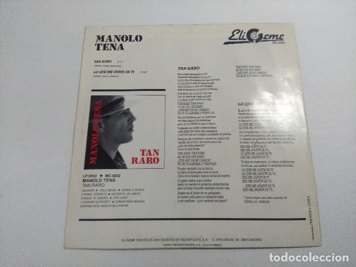 Discos de vinilo: SINGLE/MANOLO TENA/TAN RARO. - Foto 3
