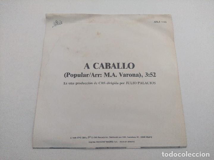 Discos de vinilo: SINGLE/AZUCAR MORENO/A CABALLO/PROMOCIONAL. - Foto 3
