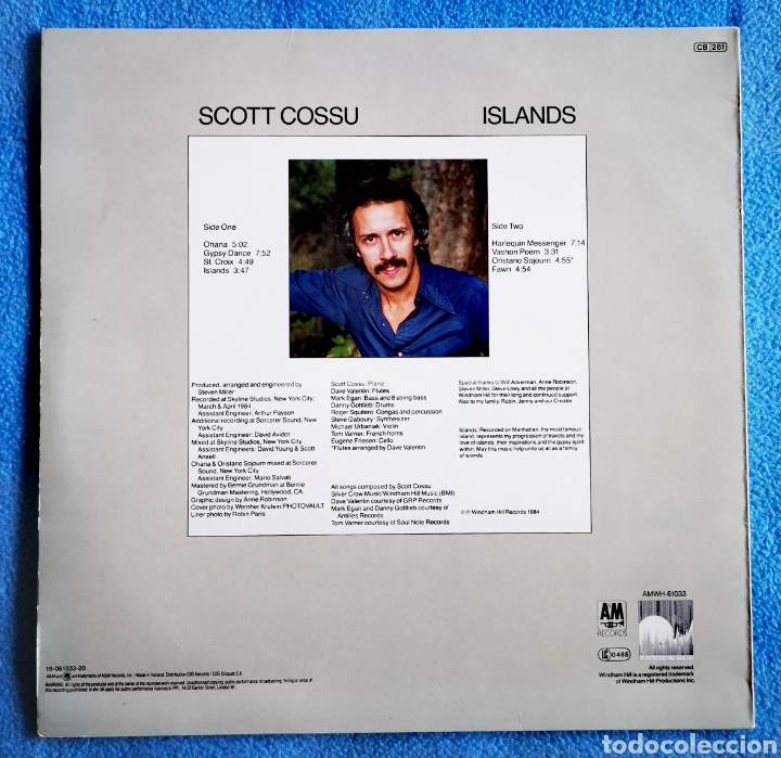 Discos de vinilo: SCOTT COSSU - 1984 - ISLANDS - Foto 2