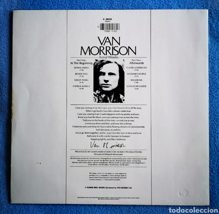 Discos de vinilo: VAN MORRISON - ASTRAL WEEKS - LP - 1968 - Foto 2