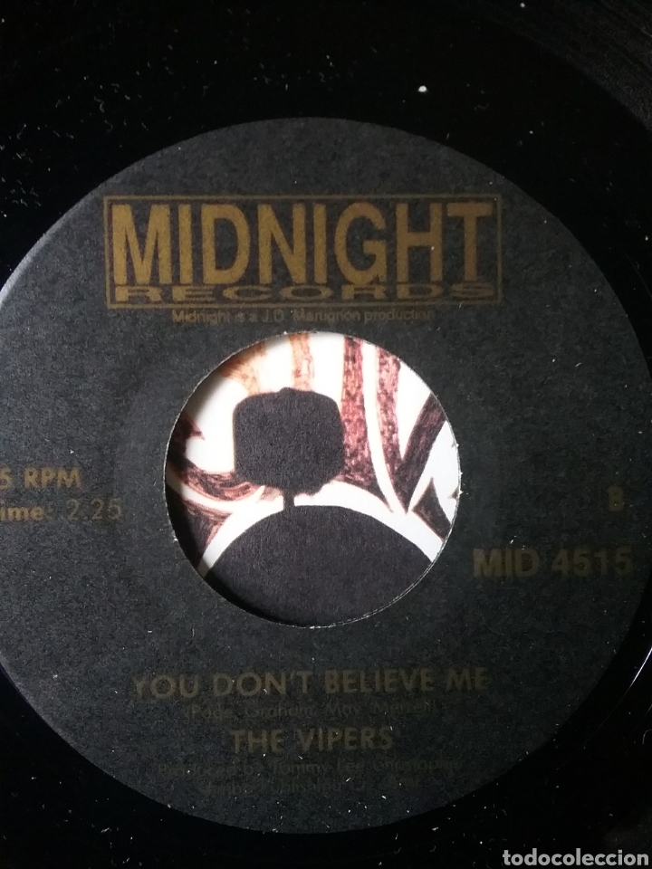 Discos de vinilo: The VIPERS 1987 Midnight Records 7&rdquo; - Foto 4