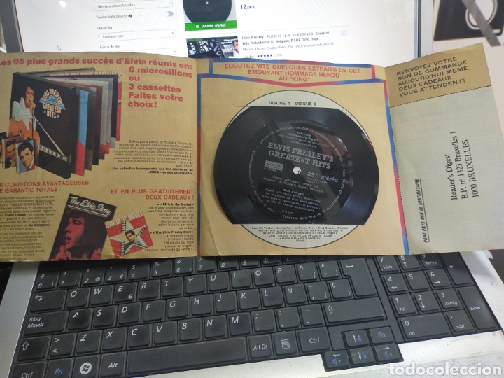 Discos de vinilo: Elvis Presley single flexi disc greatest hits - Foto 2