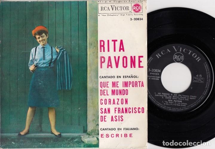 Discos de vinilo: RITA PAVONE - QUE ME IMPORTA DEL MUNDO - EP DE VINILO CANTADO EN ESPA&Ntilde;OL C- 20