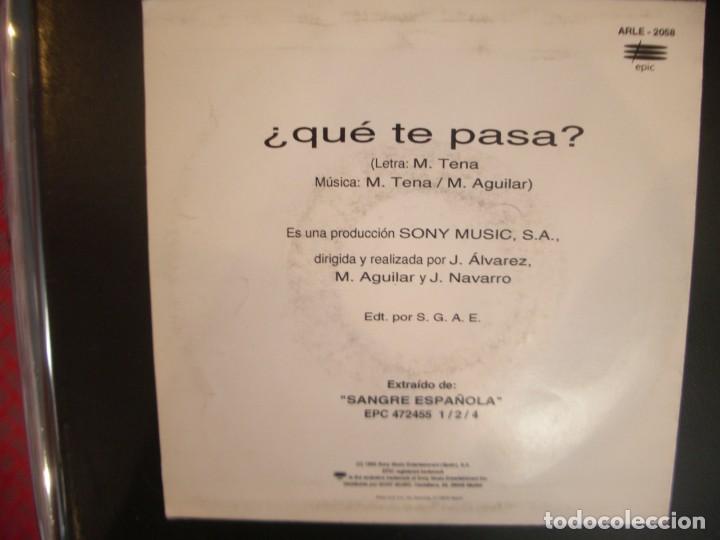 Discos de vinilo: MANOLO TENA- QUE TE PASA. SINGLE PROMO. - Foto 2