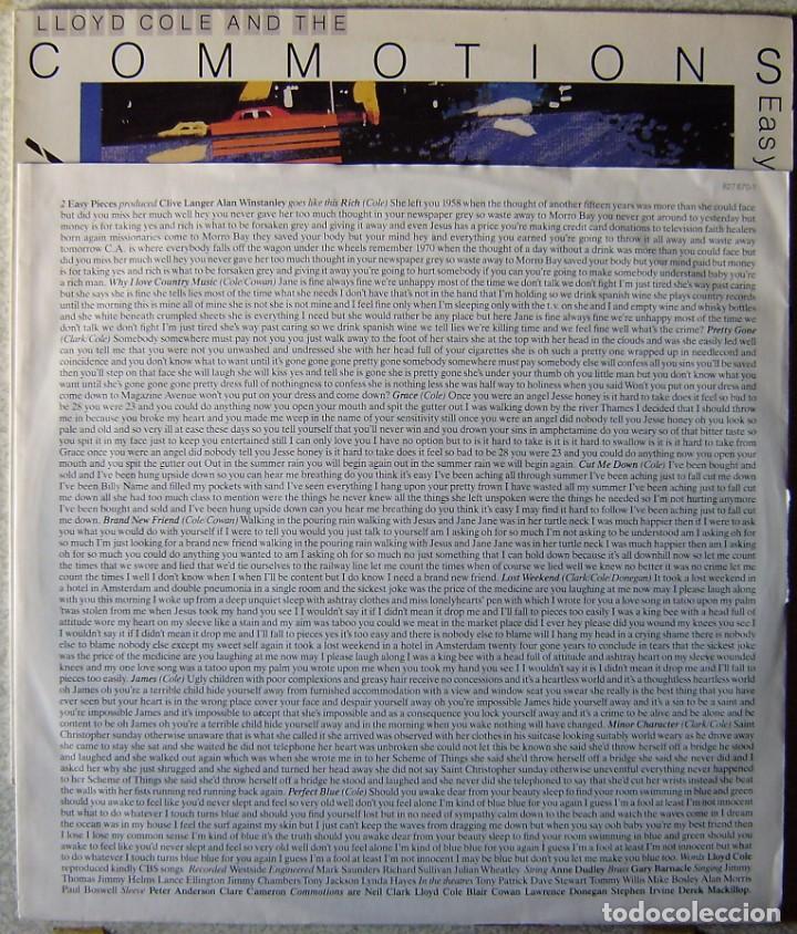 Discos de vinilo: LLOYD COLE AND THE ATRACTIONS.EASY PIECES...EX - Foto 3