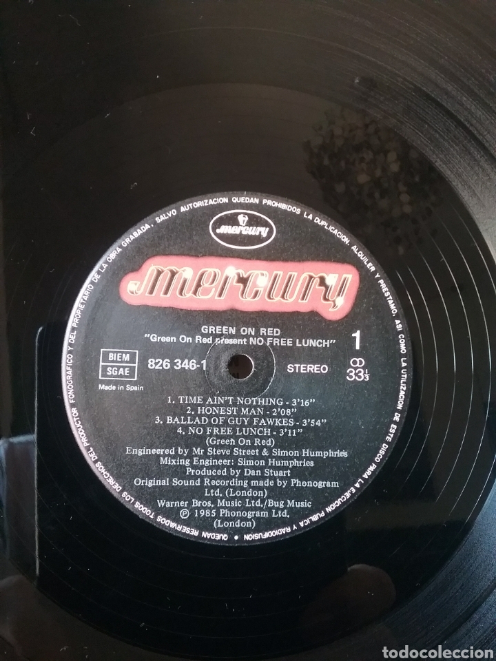 Discos de vinilo: GREEN on RED 1985 Polygram Iberica.Phonogram Spain - Foto 4