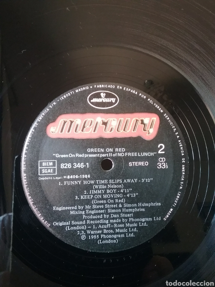 Discos de vinilo: GREEN on RED 1985 Polygram Iberica.Phonogram Spain - Foto 5