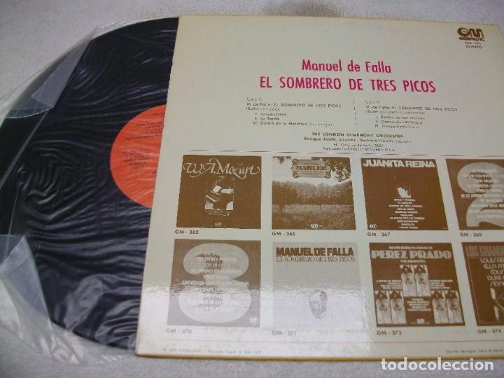 Discos de vinilo: MANUEL de FALLA EL SOMBRERO DE TRES PICOS LP - Foto 2