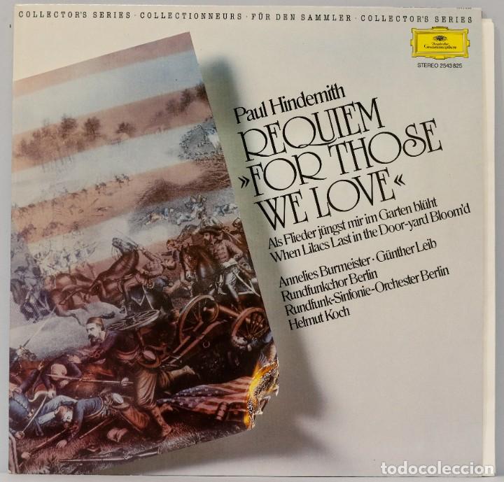 Discos de vinilo: LP. HINDEMITH. REQUIEM FOR THOSE WE LOVE - Foto 1