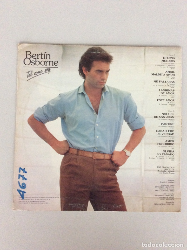 Discos de vinilo: Bert&iacute;n Osborne. Tal como soy. - Foto 2