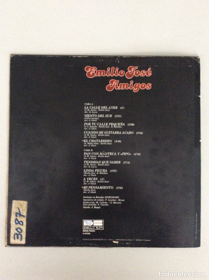 Discos de vinilo: Emilio Jos&eacute;. Amigos - Foto 2