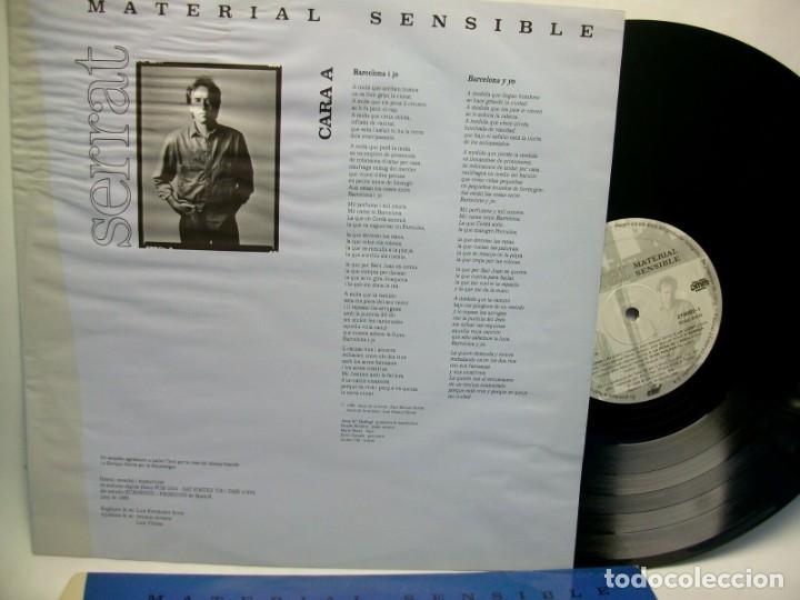 Discos de vinilo: JOAN MANUEL SERRAT MATERIAL SENSIBLE LP - Foto 3