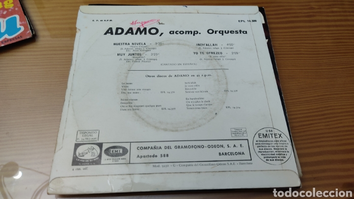 Discos de vinilo: Disco vinilo single ADAMO - Foto 2