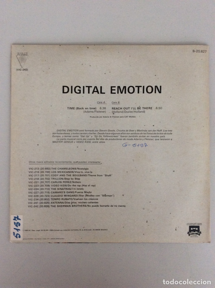 Discos de vinilo: Digital emotion. Time. Back in time. - Foto 2