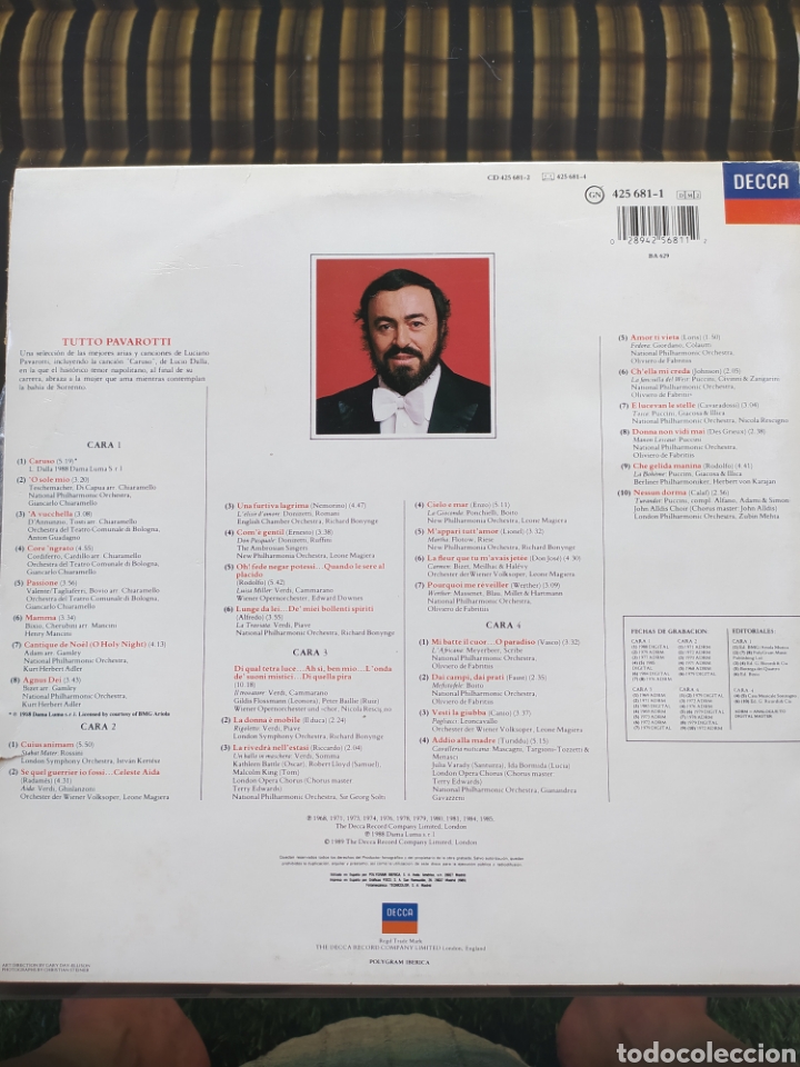 Discos de vinilo: Doble LP Pavarotti - Foto 2