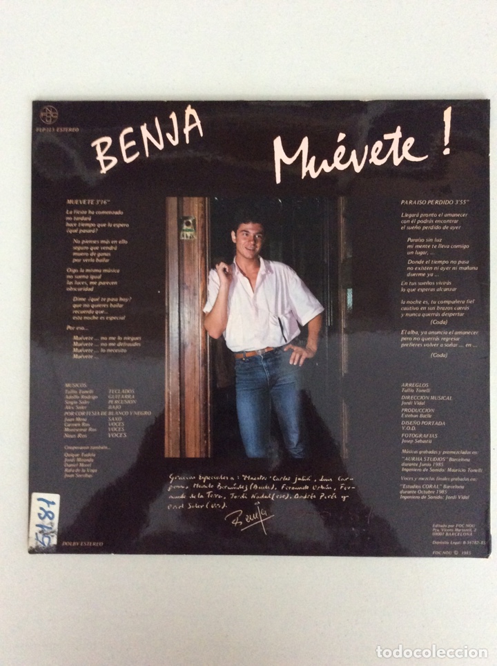Discos de vinilo: Mu&eacute;vete. Benja. - Foto 2