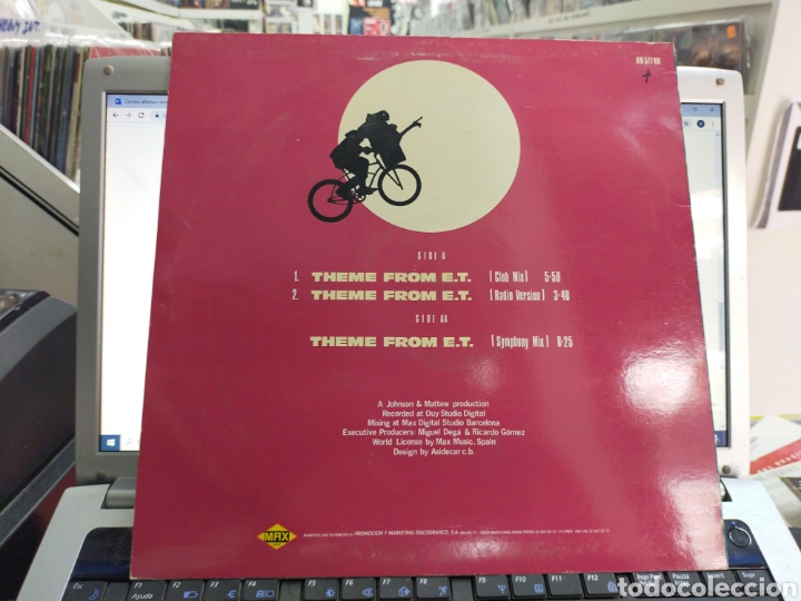 Discos de vinilo: Frequency 4 Maxi theme from e.t. 1992 Espa&ntilde;a Max music - Foto 2