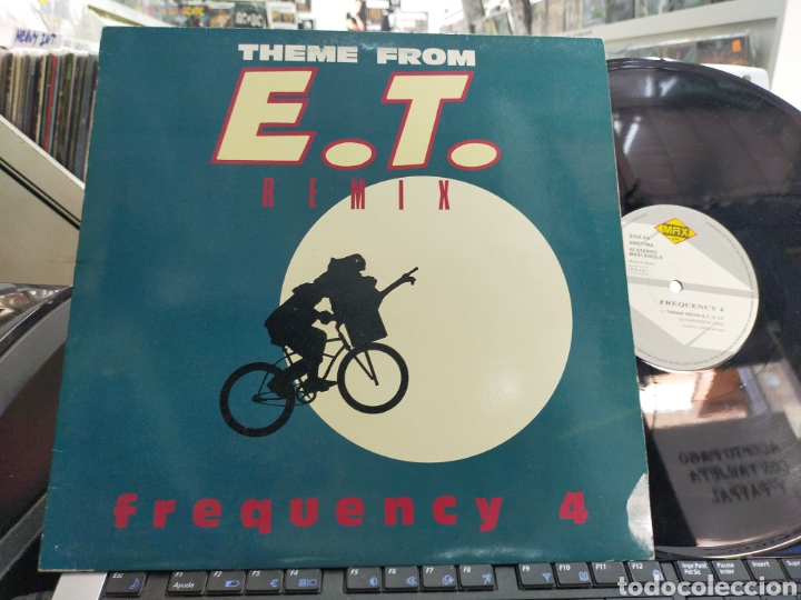 Discos de vinilo: Frequency 4 Maxi theme from e.t. 1992 Espa&ntilde;a Max music - Foto 1