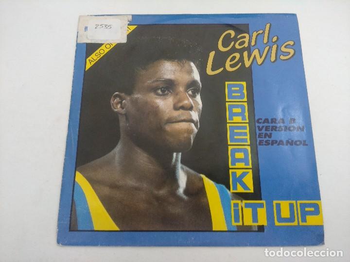 Discos de vinilo: SINGLE/CARL LEWIS/BREAK IT UP/PROMOCIONAL. - Foto 1