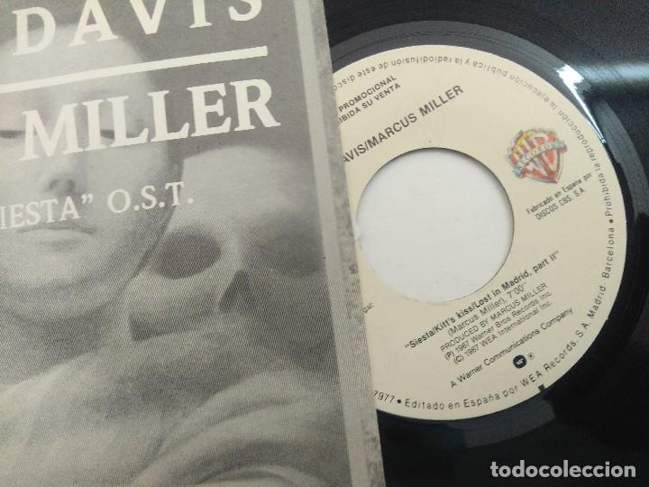 Discos de vinilo: SINGLE/MILES DAVIS/MARCUS MILLER/SIESTA. - Foto 2