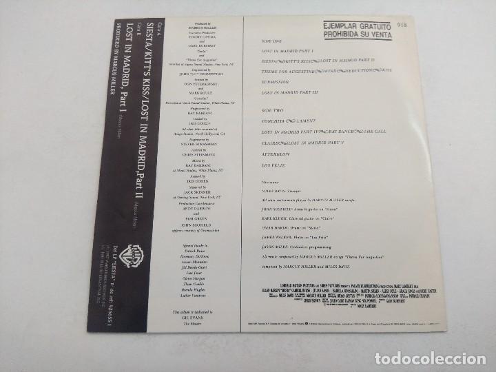 Discos de vinilo: SINGLE/MILES DAVIS/MARCUS MILLER/SIESTA. - Foto 3