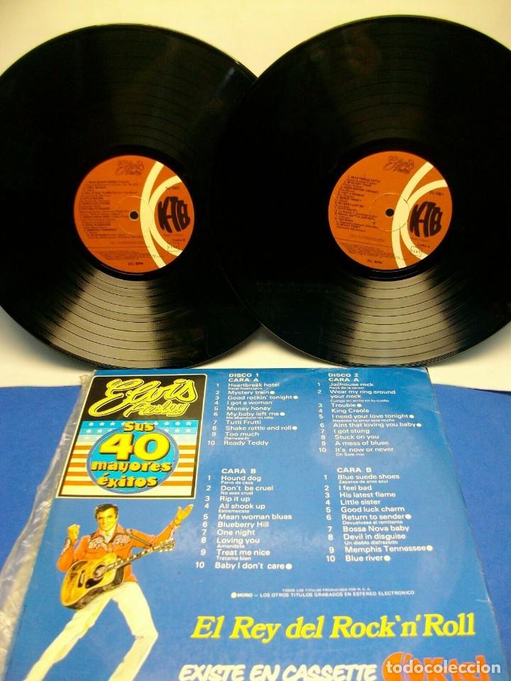 Discos de vinilo: ELVIS PRESLEY SUS 40 MAYORES EXITOS LP - Foto 2
