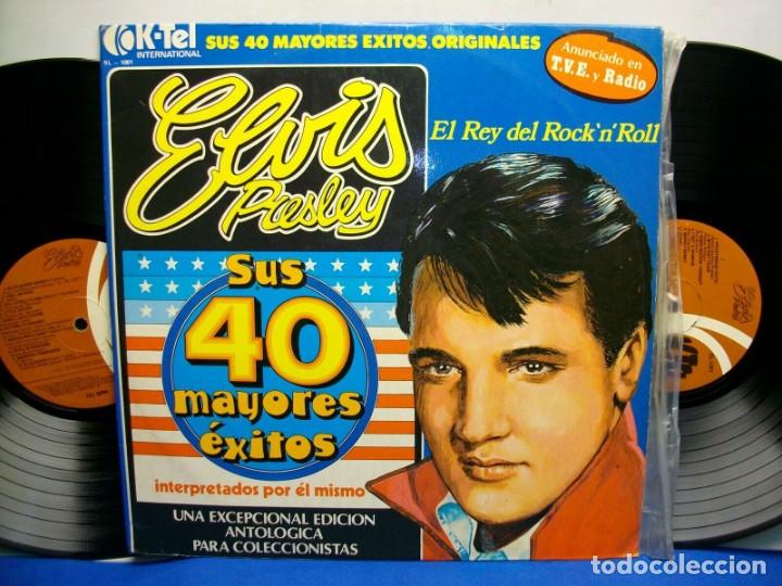 Discos de vinilo: ELVIS PRESLEY SUS 40 MAYORES EXITOS LP - Foto 1