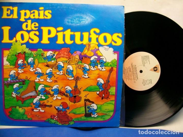 Discos de vinilo: LOS PITUFOS EL PAIS DE LOS PITUFOS DISCO VINYL LP - Foto 1
