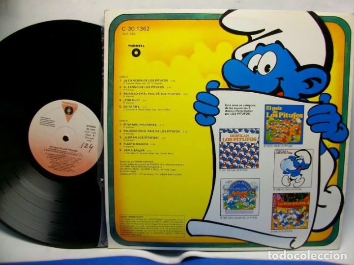 Discos de vinilo: LOS PITUFOS EL PAIS DE LOS PITUFOS DISCO VINYL LP - Foto 2