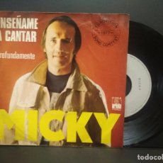 Discos de vinilo: MICKY - ENSEÑAME A CANTAR - EUROVISION 1977 - SINGLE ARIOLA PEPETO. Lote 269306383